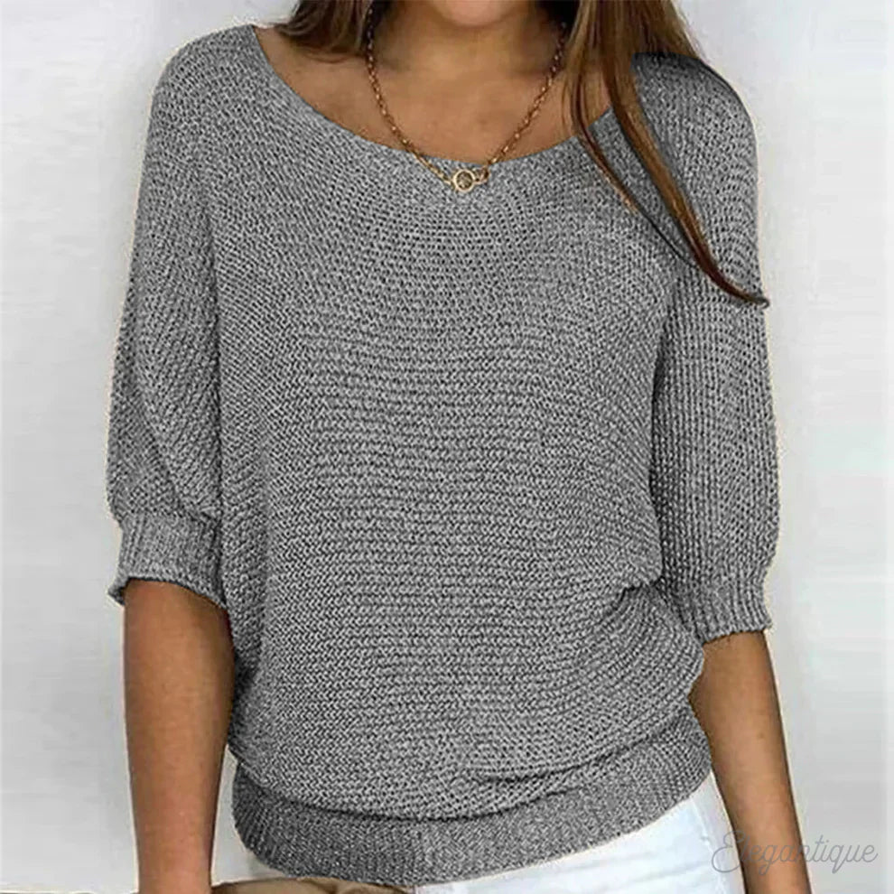 Lightweight Cotton Blend Casual Sweater