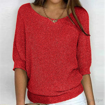 Lightweight Cotton Blend Casual Sweater