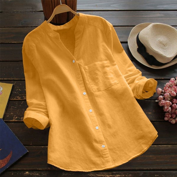 Lightweight Cotton Button Blouse