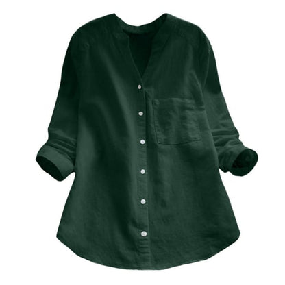 Lightweight Cotton Button Blouse