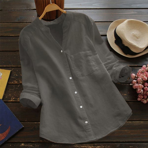 Lightweight Cotton Button Blouse