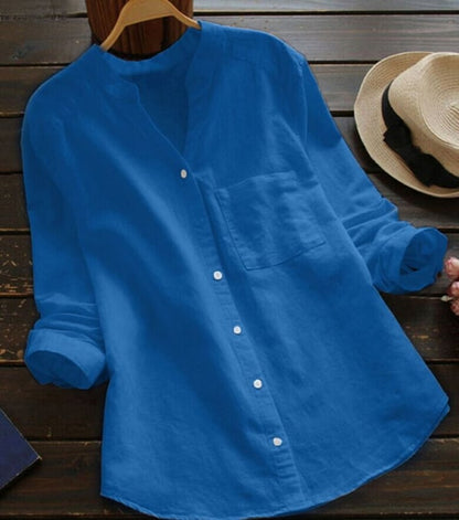Lightweight Cotton Button Blouse