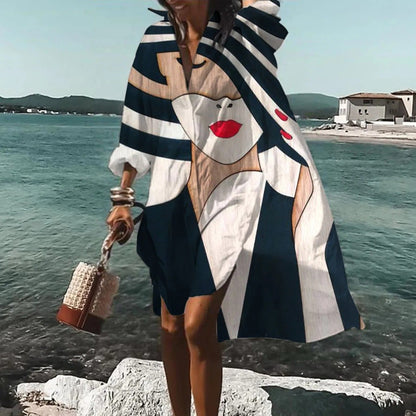 Lightweight Cotton Printed Midi Dress