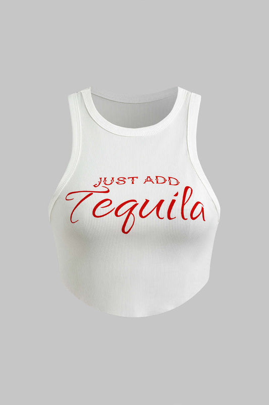 Lightweight Cotton Round Neck Crop Top