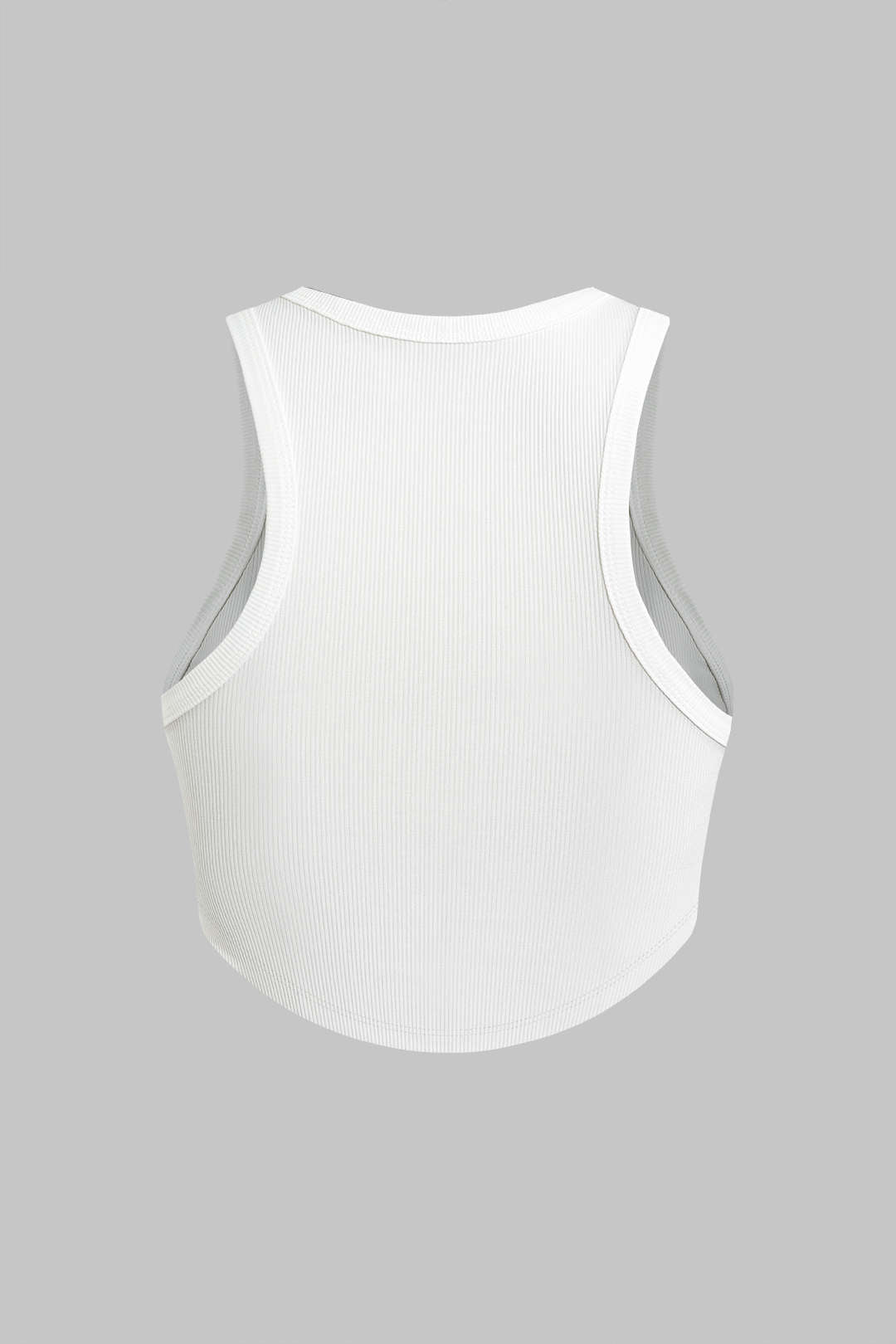 Lightweight Cotton Round Neck Crop Top