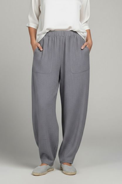 Lightweight Cotton Tapered Trousers