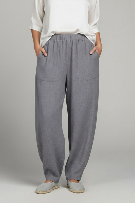 Lightweight Cotton Tapered Trousers