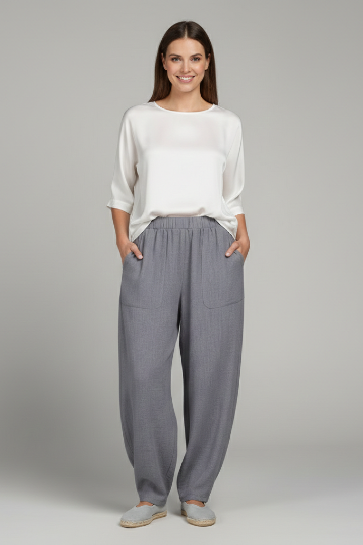 Lightweight Cotton Tapered Trousers