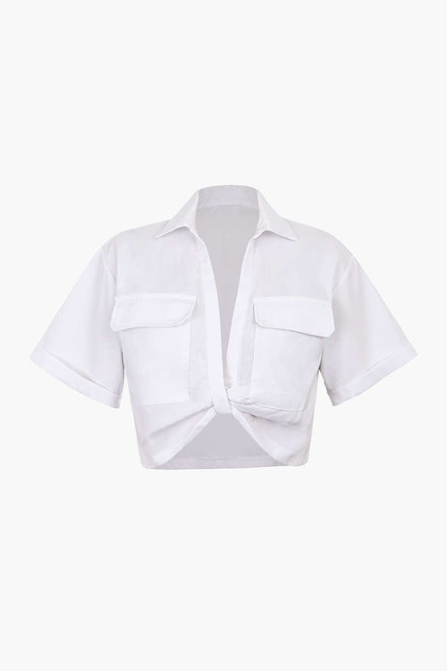 Lightweight Cotton Twist Hem Shirt