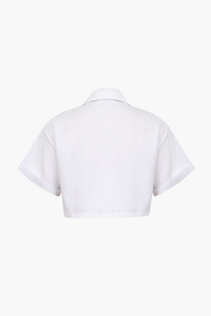 Lightweight Cotton Twist Hem Shirt