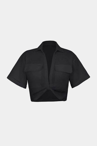 Lightweight Cotton Twist Hem Shirt