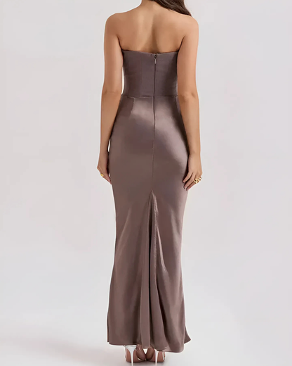 Lightweight Draped V-Neck Maxi Dress