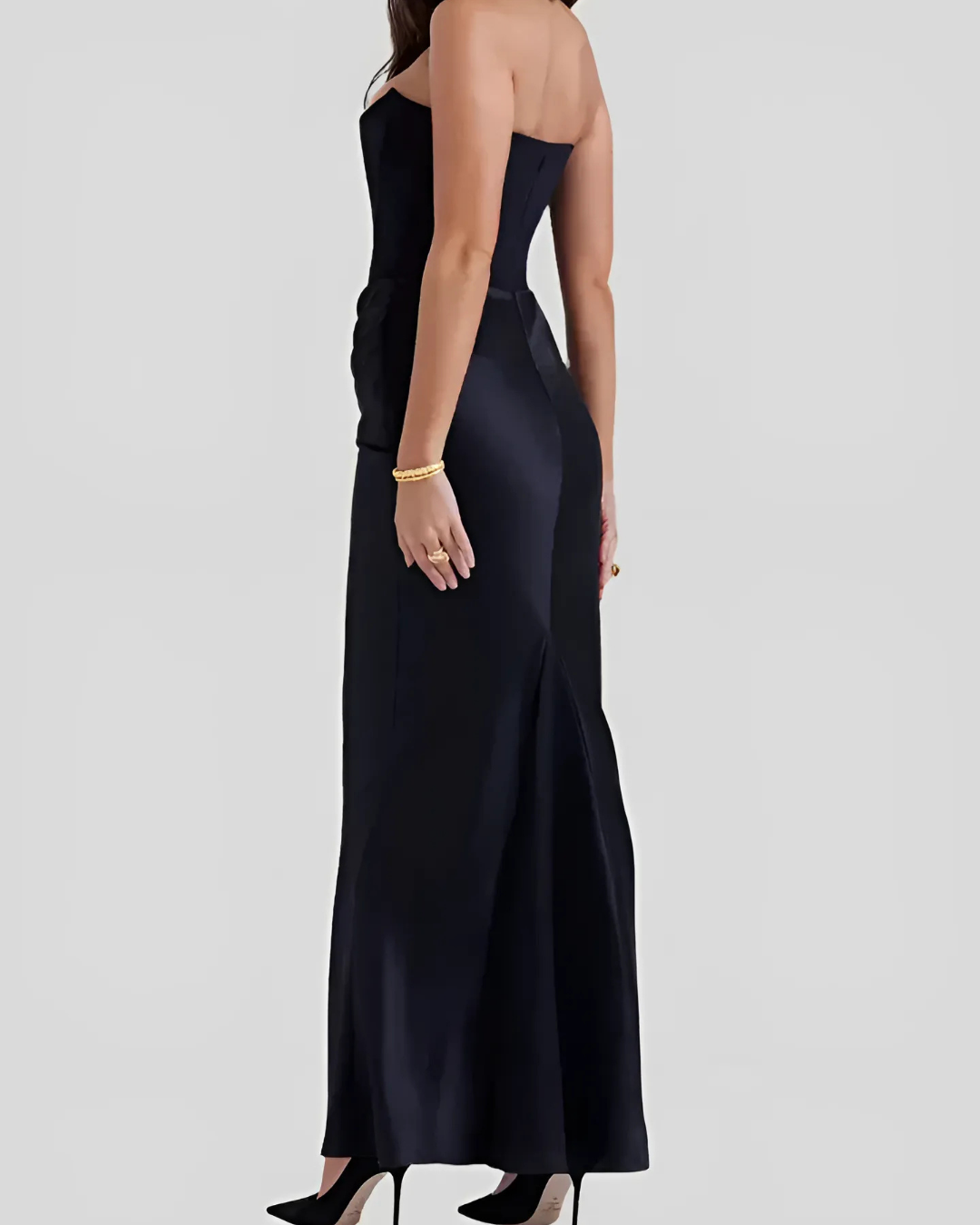 Lightweight Draped V-Neck Maxi Dress