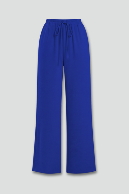 Lightweight Drawstring Waist Palazzo Pants