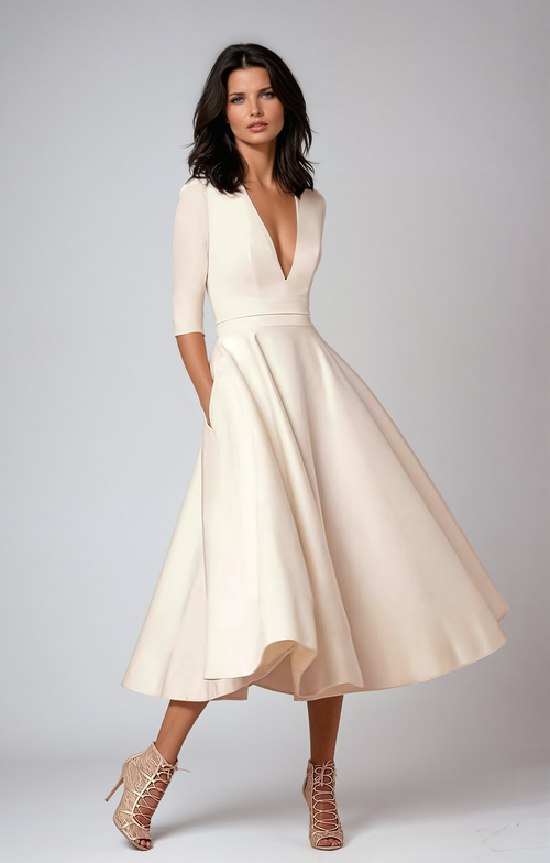 Lightweight Flared Midi Dress