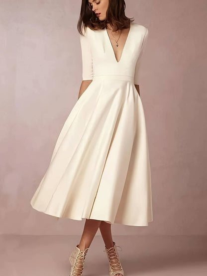 Lightweight Flared Midi Dress