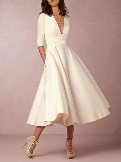 Lightweight Flared Midi Dress