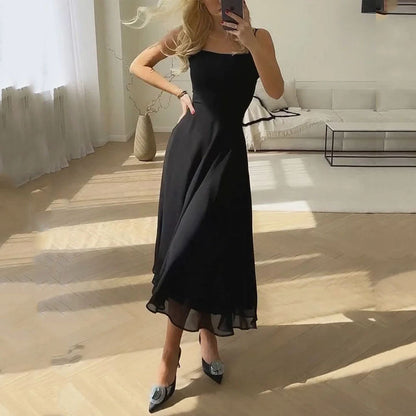 Lightweight Flowing Skirt Midi Dress