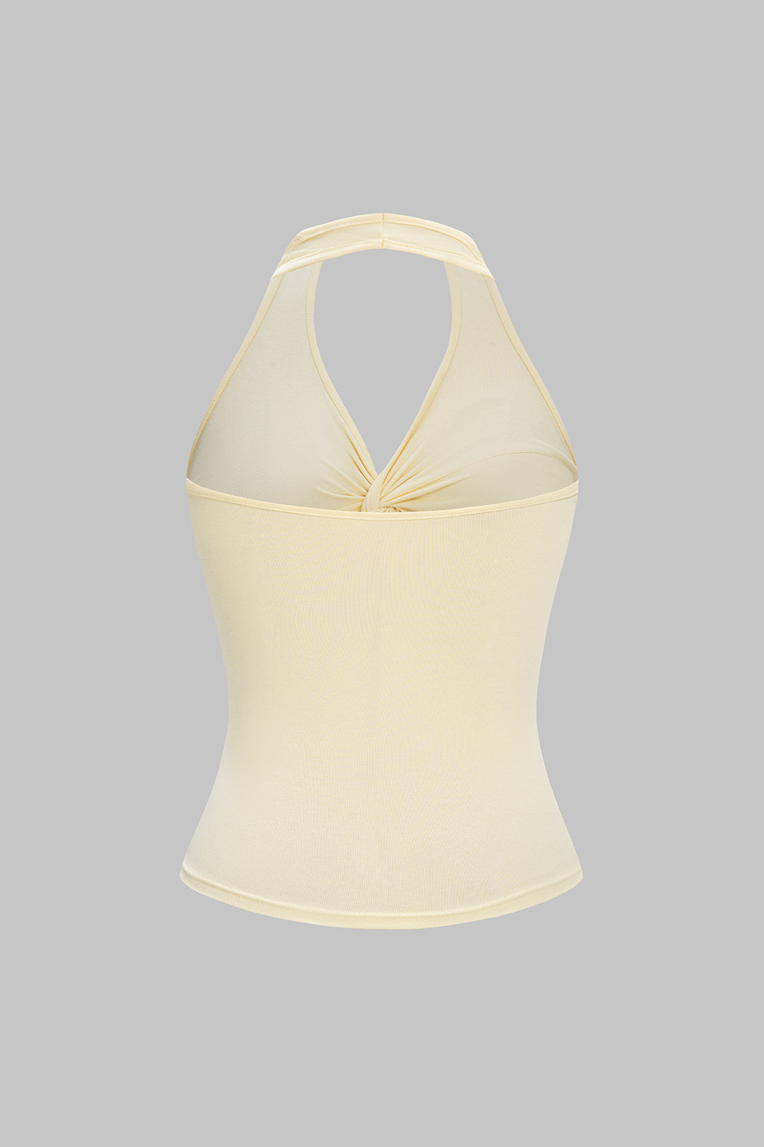 Lightweight Halter Neck Twist Knot Crop Top