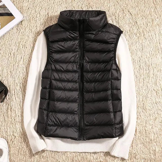 Lightweight High Collar Puffer Vest