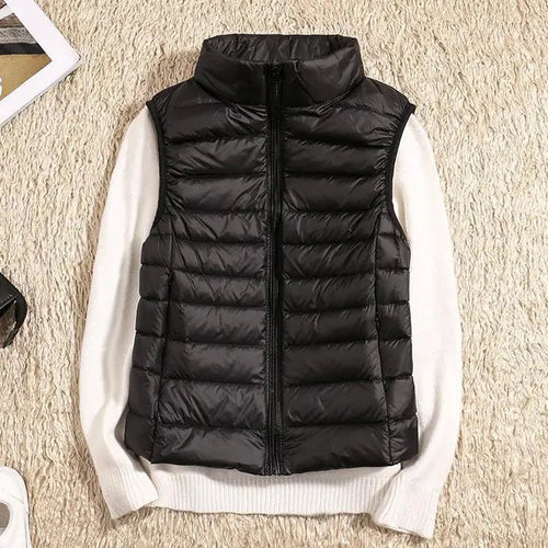 Lightweight High Collar Puffer Vest