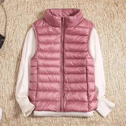Lightweight High Collar Puffer Vest