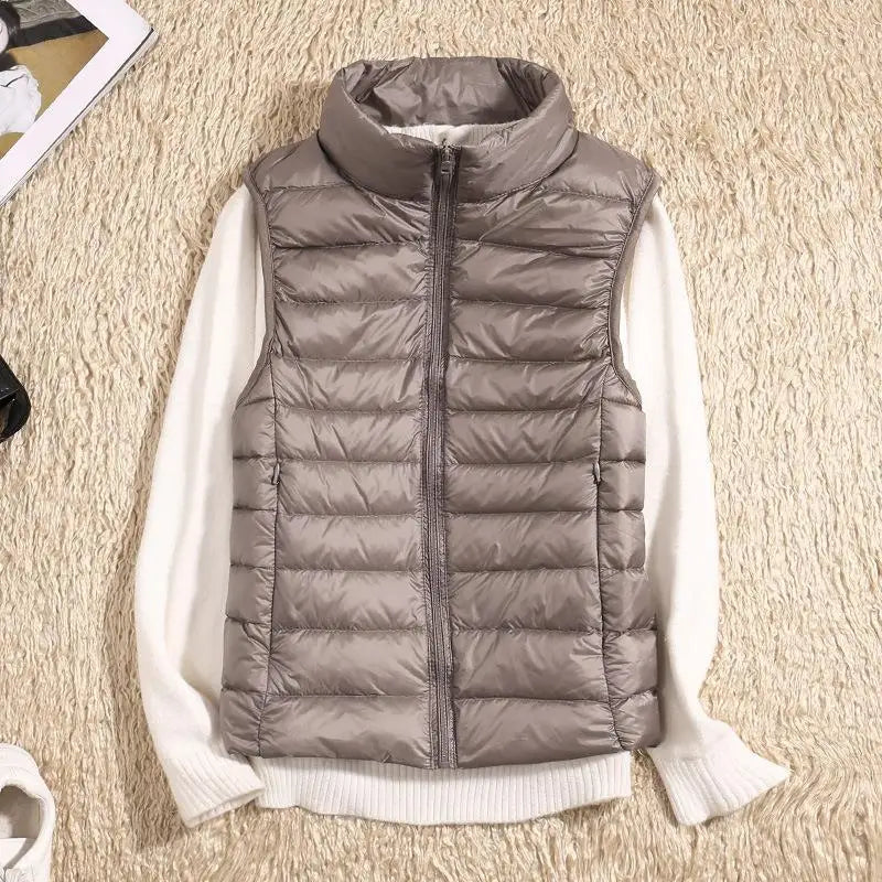 Lightweight High Collar Puffer Vest