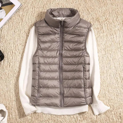 Lightweight High Collar Puffer Vest