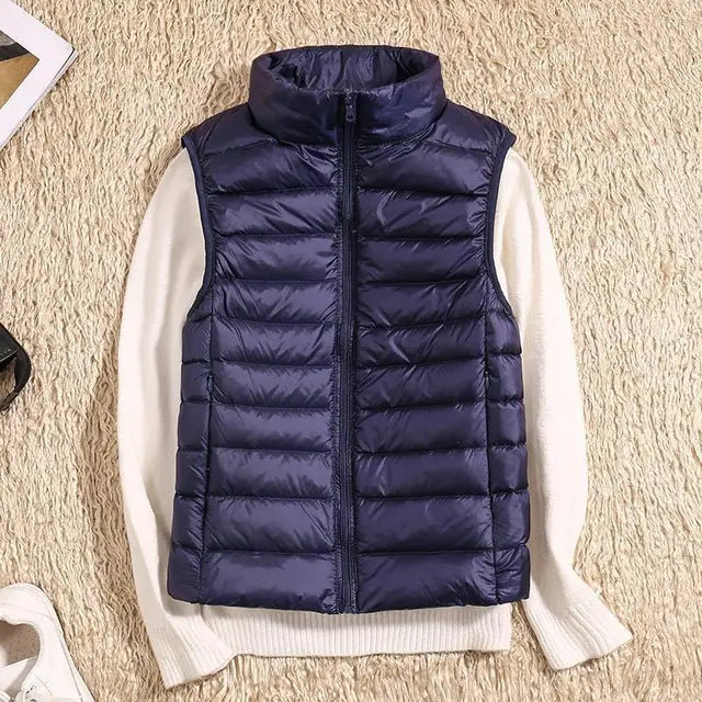 Lightweight High Collar Puffer Vest