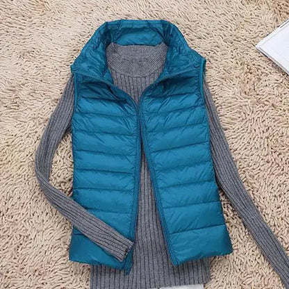 Lightweight High Collar Puffer Vest