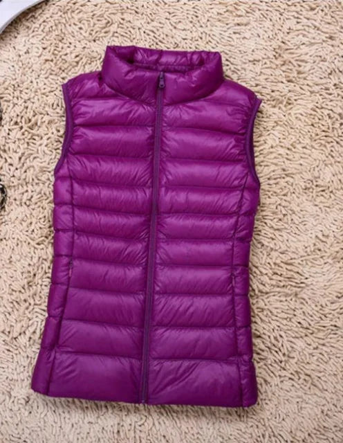 Lightweight High Collar Puffer Vest