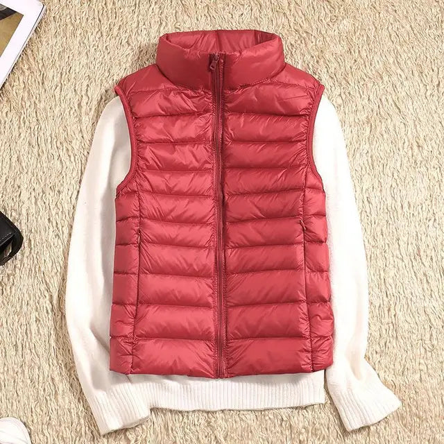 Lightweight High Collar Puffer Vest