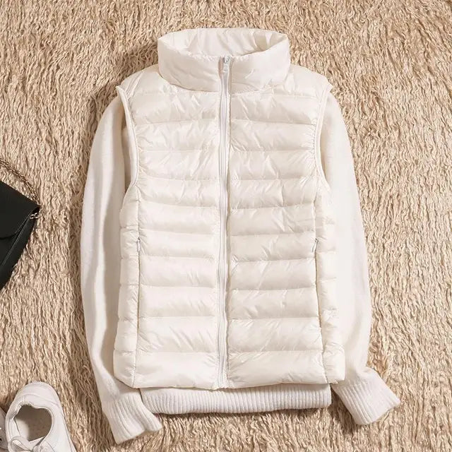 Lightweight High Collar Puffer Vest