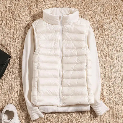 Lightweight High Collar Puffer Vest