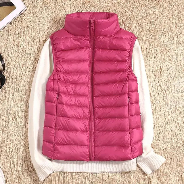 Lightweight High Collar Puffer Vest