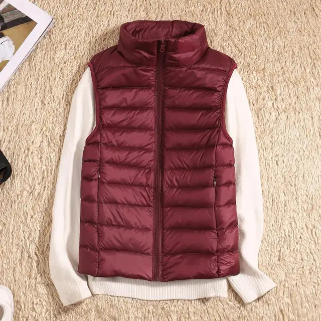 Lightweight High Collar Puffer Vest