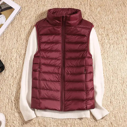 Lightweight High Collar Puffer Vest