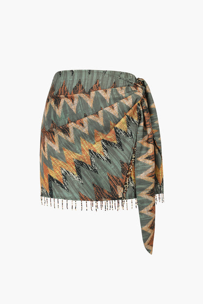 Lightweight Knot Detail Mini Skirt