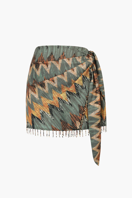 Lightweight Knot Detail Mini Skirt