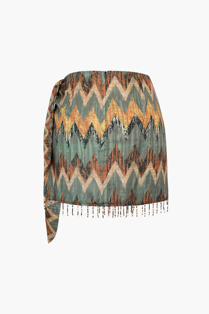 Lightweight Knot Detail Mini Skirt