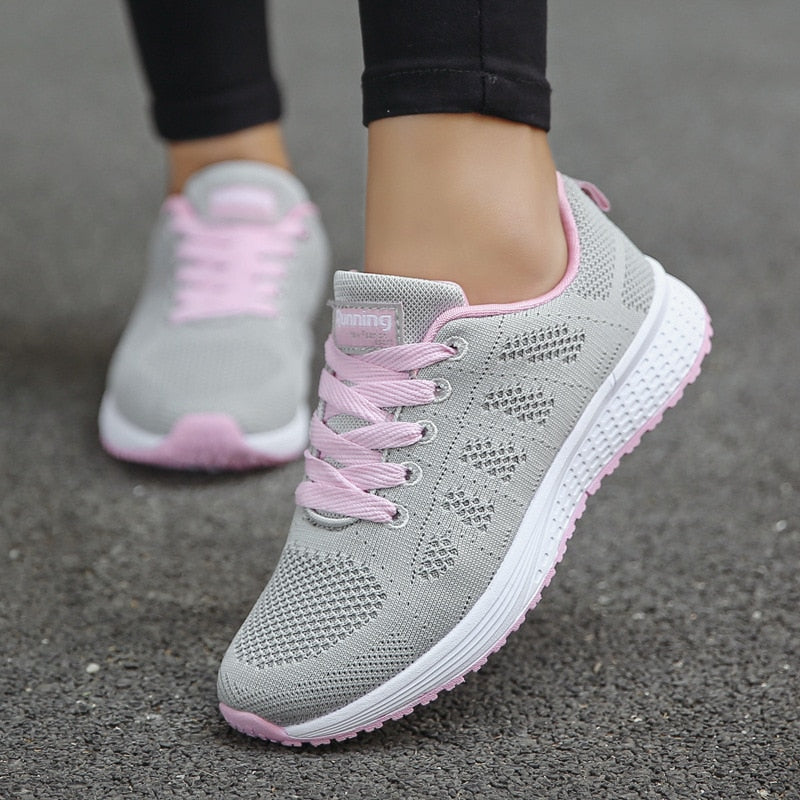 Lightweight Lace-Up Walking Sneakers
