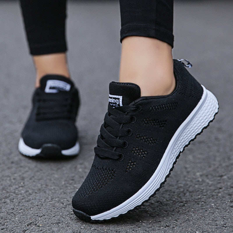 Lightweight Lace-Up Walking Sneakers