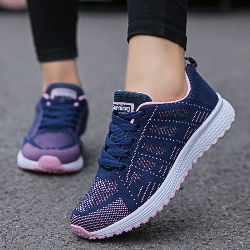 Lightweight Lace-Up Walking Sneakers