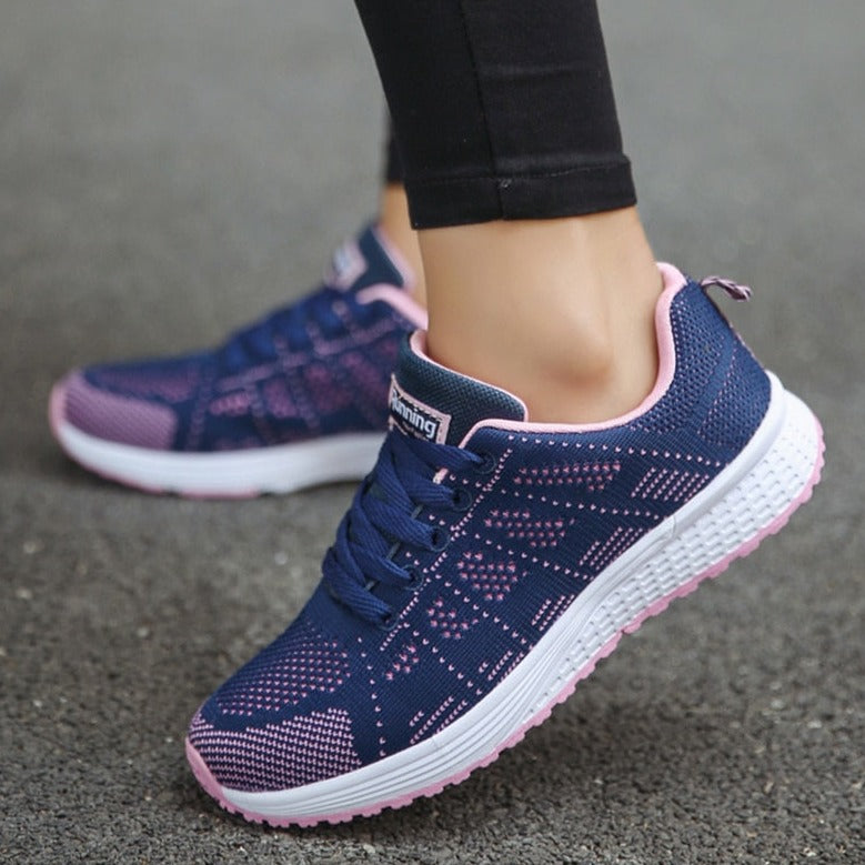 Lightweight Lace-Up Walking Sneakers