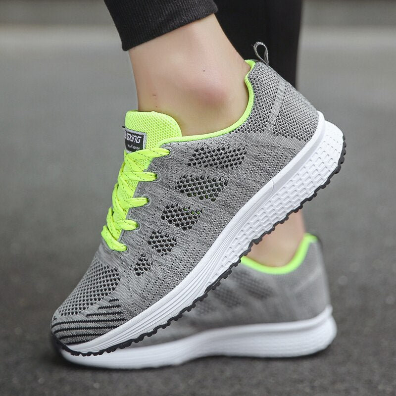Lightweight Lace-Up Walking Sneakers