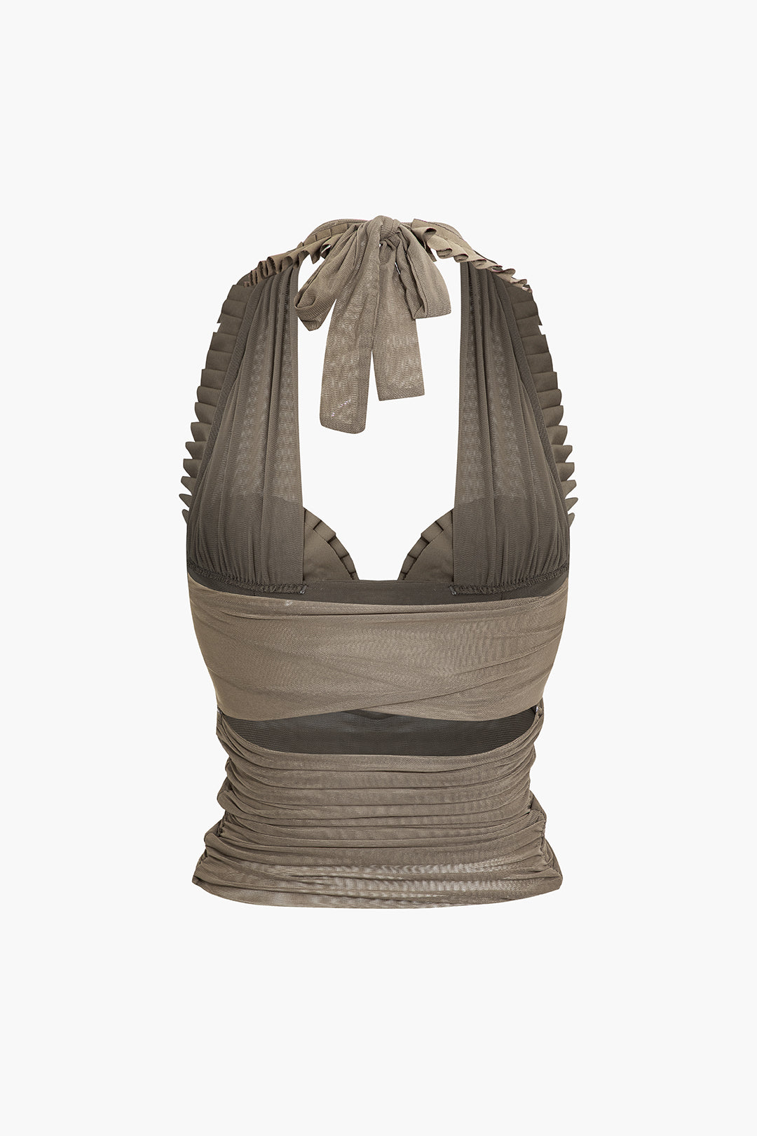 Lightweight Mesh Halter Neck Tank Top