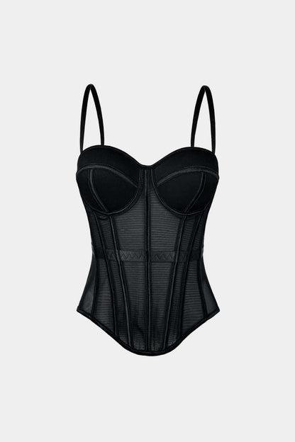 Lightweight Mesh Sweetheart Cami Top