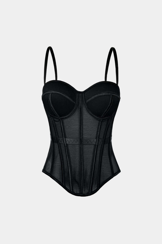 Lightweight Mesh Sweetheart Cami Top