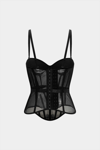 Lightweight Mesh Sweetheart Cami Top