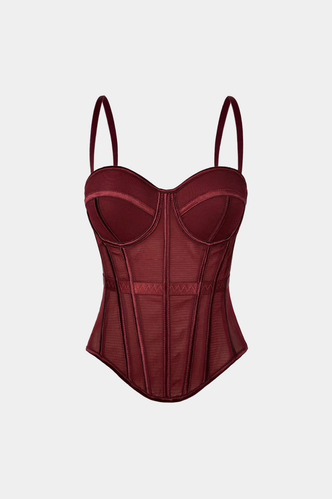 Lightweight Mesh Sweetheart Cami Top